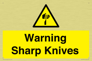 Warning Sharp Knives